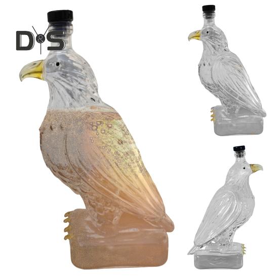 Бутылка-графин для виски в форме орла, 350 мл, стеклянная бутылка для вина с изображением орла, домашний декор, подарок на новоселье