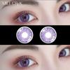 Фиолетовые контактные линзы для близорукости. Фиолетовые контактные линзы 14,0 мм. Цветные линзы с диоптрийной корректировкой глаз по рецепту. Ежегодно, 1 пара.(2 куска)