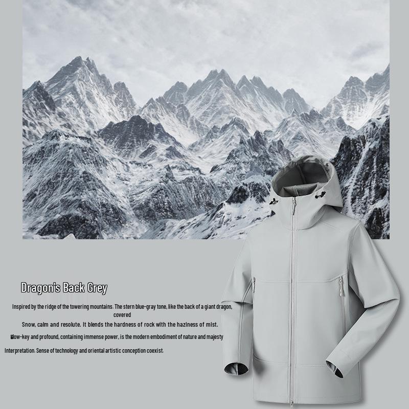 Новая стильная ветрозащитная водонепроницаемая мягкаяshell куртка 3D-кроя для пар – Весенне-осенний костюм для альпинизма