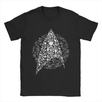Мужские футболки со звездами Treks Icons, хлопковая одежда, юмористические футболки с коротким рукавом и круглым вырезом, футболка с идеей для подарка