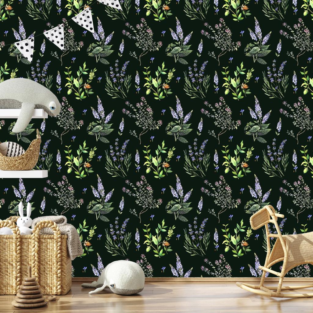 Lavender Flowers Wallpaper for Living Room and Bedroom 50x1000