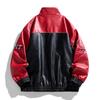 Spring, autumn and winter couple racing clothes embroidered jacket leather jacket locomotive tide brand loose versatile stand-up collar jacket