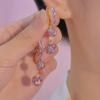 Purple Zircon Ball Earrings - Elegant, Versatile, and Face-Slimming for Spring/Summer 2024