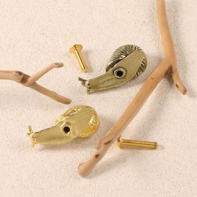 Retro Snail Brass Handle Gold Color Wardrobe Drawer Pulls Trendy Cabinet Door Knobs Kitchen