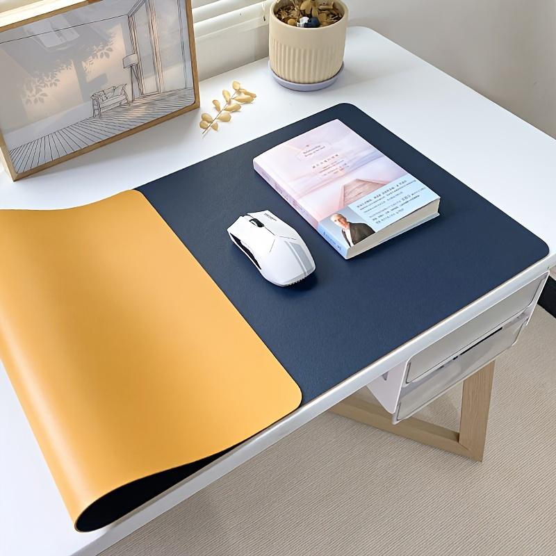 Large-Scale Faux Leather Mouse Pad - Waterproof, Stain-Resistant, Non-Slip Desk Mat for Office & Home Use, Dual-Sided Writing Surface