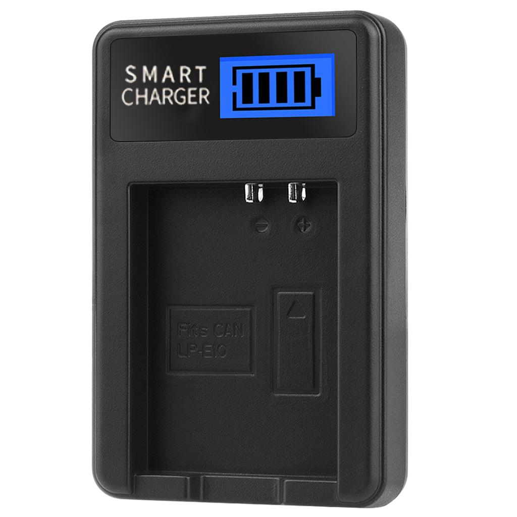 LP-E10 LPE10 LP E10 USB Battery Charger with LCD Screen Replacement for EOS 1100D 1200D EOS Rebel T3 EOS Rebel