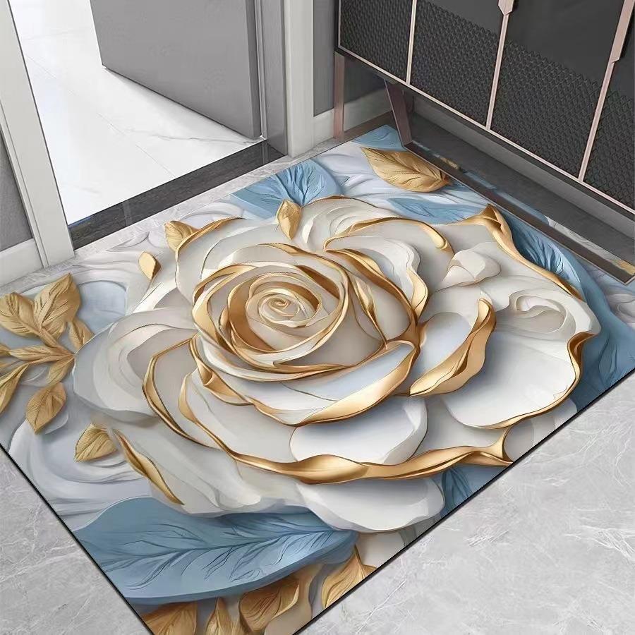 Элегантный коврик для ванной из пены с эффектом памяти, напечатанный на 3D-принтере, с нескользящим дизайном