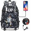 Youth Student Backpack with Soccer Star Print, Casual Travel Daypack for Boys and Girls, Large Capacity, Comfortable Shoulder Straps