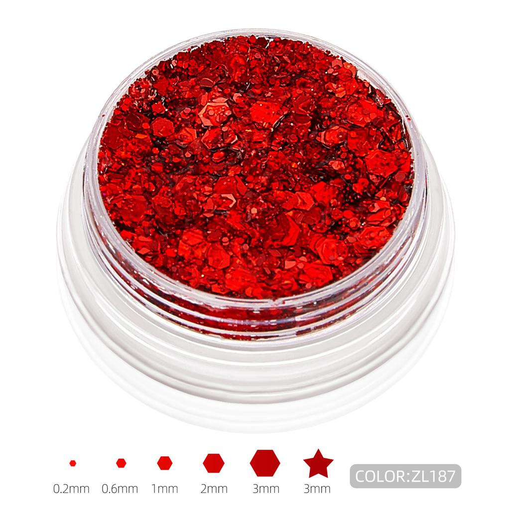 Popular Sequins Gel Glitter Gel Body Facial Hair Eye Stage Makeup Highlight Powder Sequins
