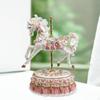 Music Box Carousel Horse Statue Wear Resistant Collections Resin Rotating Sculpture Musical