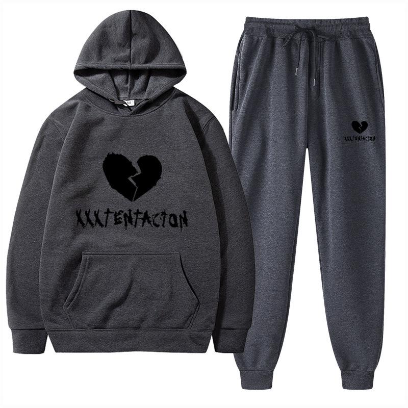 2025 Trendy European & American Spring/Autumn Hoodie & Sweatpants Fashion Set