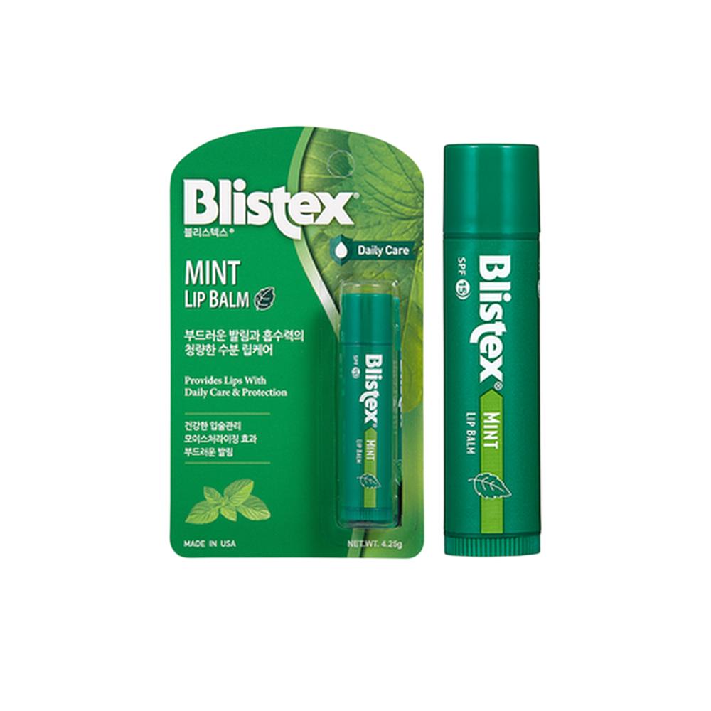 Blistex Мятный бальзам для губ для ежедневного ухода 4,25 г (2pcs) – Свежесть мяты, Ежедневное увлажнение, Корейский