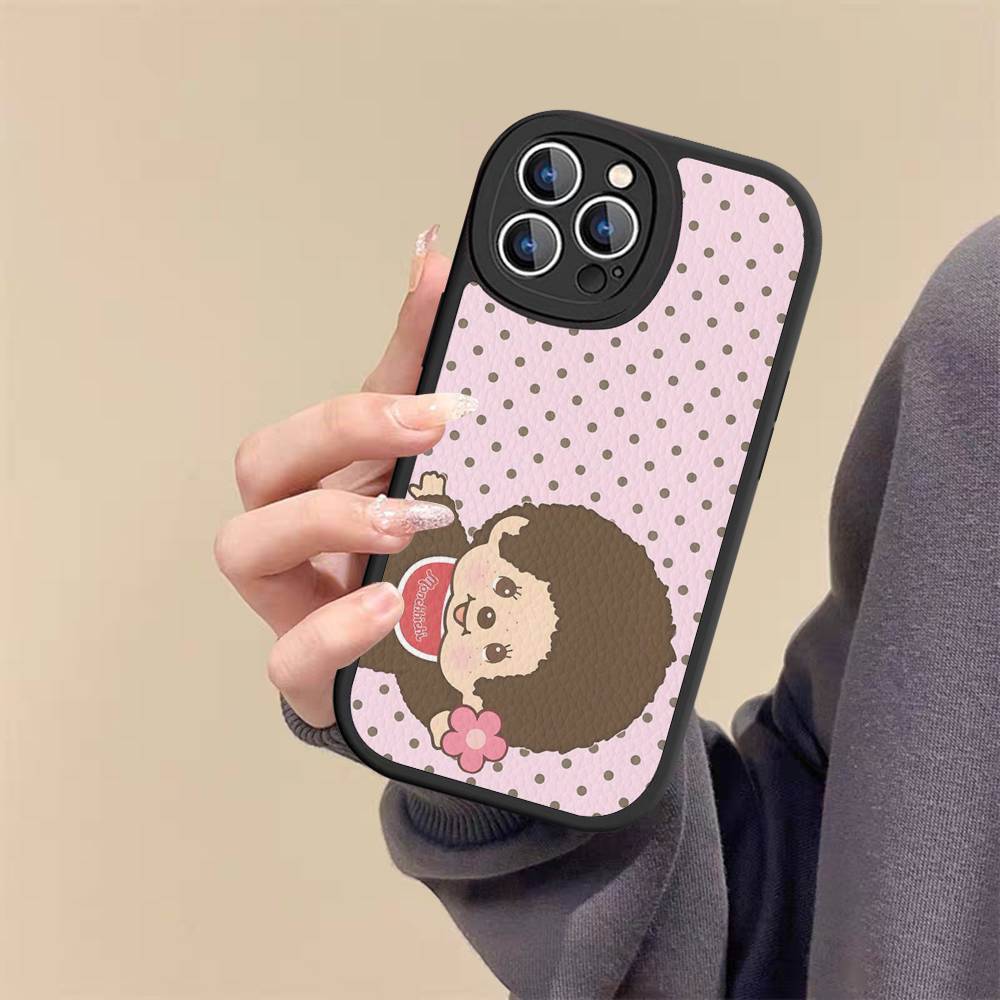 Милый Чехол для Телефона M-monchhichis-s Для IPhone 16 15 14 11 12 13 Pro Max Plus Задняя Кожаная Крышка