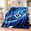 Hamburger SV Football Printed Flannel Blanket Warm Comfort Bed Throw For Indoor Home Decoration