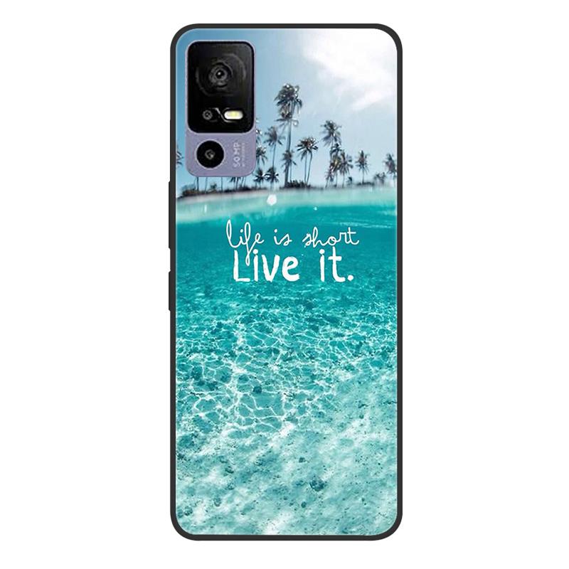 For TCL 40R 5G T771A Case Painted Soft Black Silicone Bumper Phone Cover for TCL 40 R 5G 6.6" Case TCL40R 40R Etui Coque Fundas