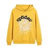 Spider Web Print Hooded Sweatshirt Set Men Women Loose Fit Cotton Fleece Streetwear Winter Outfit