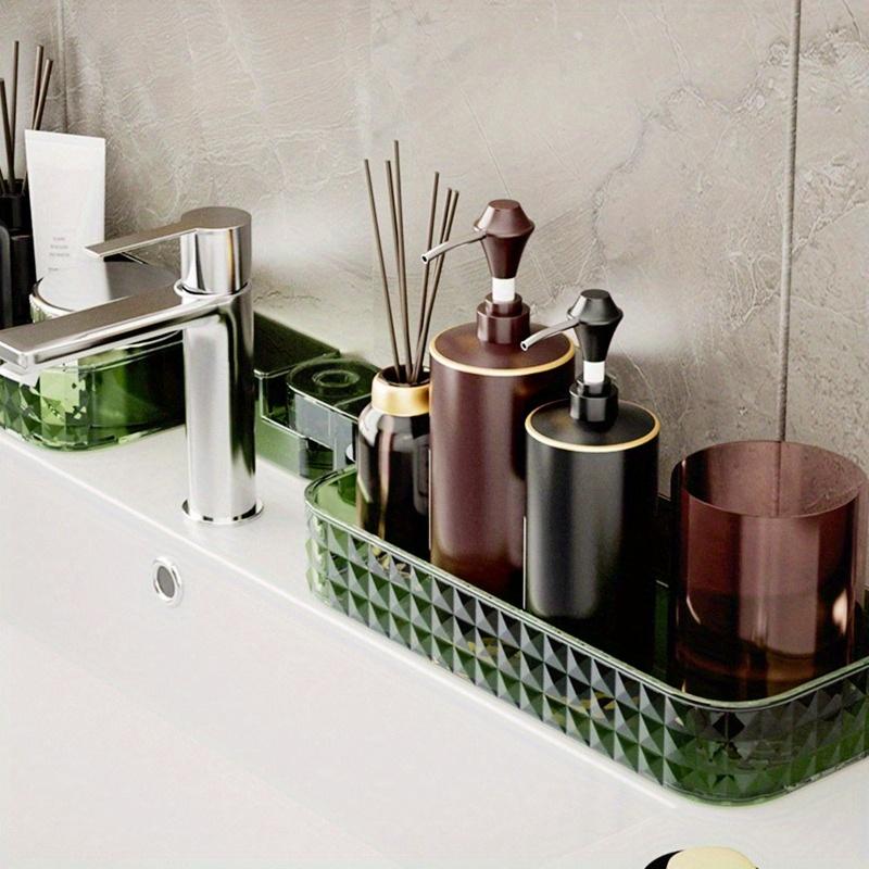 Punch-free Bathroom Revolving Rack Wall-mounted Toilet Washstand Kitchen Wall Storage Rack Shampoo Shower Gel Storage Table