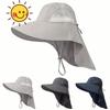 Wide Brim Sun Hat Summer Beach Sun Hat Breathable Adjustable Solid Color Hat for Outdoor Fishing Hiking Camping Summer Vacation