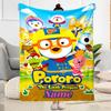 Pororo's Colorful Adventure Blanket Soft Warm Cozy Great for Bedding Office Sofa All-Season Use Modern Style Best Holiday Gift for Friends Family