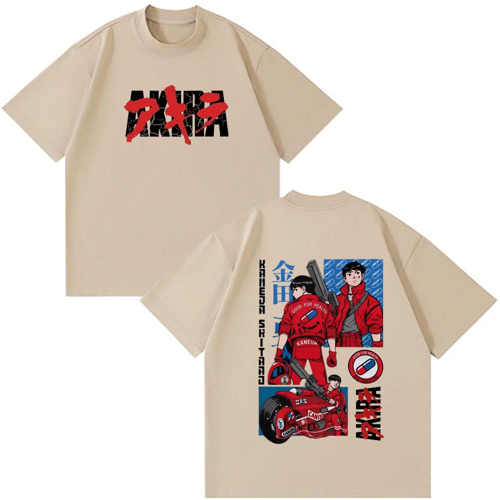 90s Japanese Anime Akira Shotaro Kaneda Tee Tops Unisex's Women Clothing Summer Short Sleeves Tshirts Fashion Funny Style Clothing