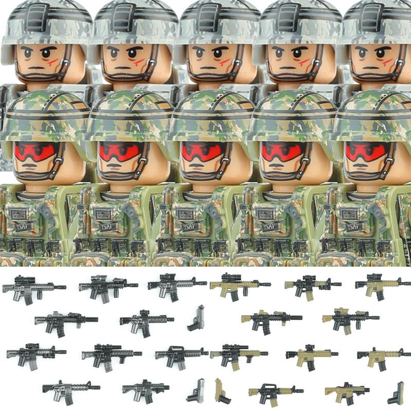 Городской Коммандос Спецназ Военные Фигурки Конструктор SWAT Армия США Украина Солдаты Штурмовая Пехота Щит Оружие Игрушки