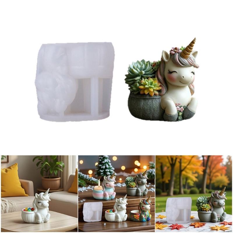 Flexible Silicone Animal Planter Mold Crafting Resin Jewelry Candle Holder Easy Demold Design Candle Cup Silicone Mold