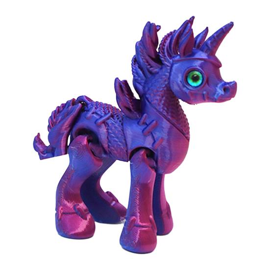 Подвижные Суставы Фигурка Пони Снятие Стресса Непоседа Игрушка 3D Печатная Статуэтка Лошади Образовательная Модель Животного Украшение Настольное Украшение