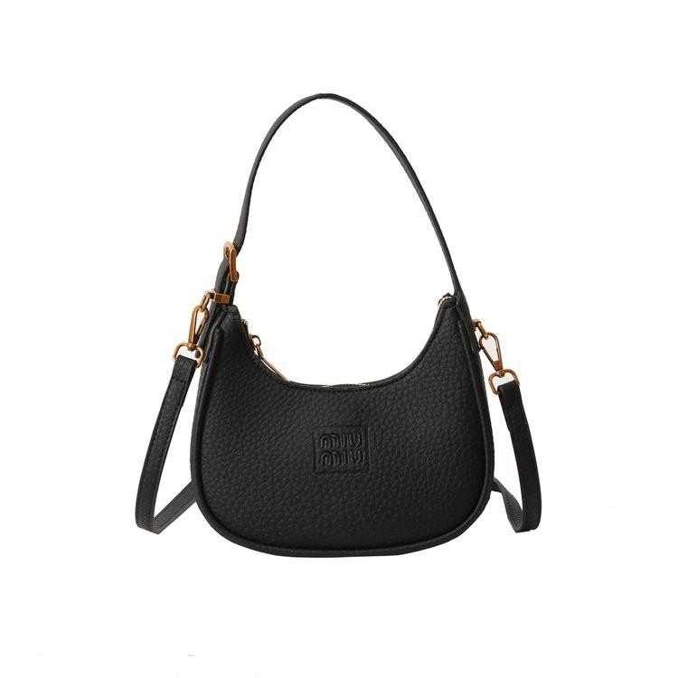 IELGY Korean Version of Fashion Handbag, Simple and Versatile Messenger Texture Niche Foreign Style Crescent Bag