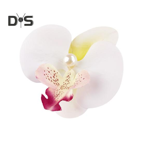 Искусственная заколка для волос в виде орхидеи-мотылька, богемный гавайский искусственный жемчуг, имитация цветка, зажим для волос в виде утконоса, заколка для волос, женские аксессуары для волос, головной убор