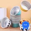 10/20/50Pcs Round Baking Cups Tin Paper Foil Wih Lids Reusable Cupcake Cups Desserts Flans Mini Cake Pans Bread Mould Custard