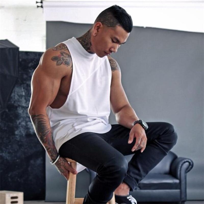 Muscleguys Брендовые модные мягкие мужские майки для спортзала с глубоким вырезом и проймами, сексуальные мужские майки, жилет для фитнеса Xman Muscle Man