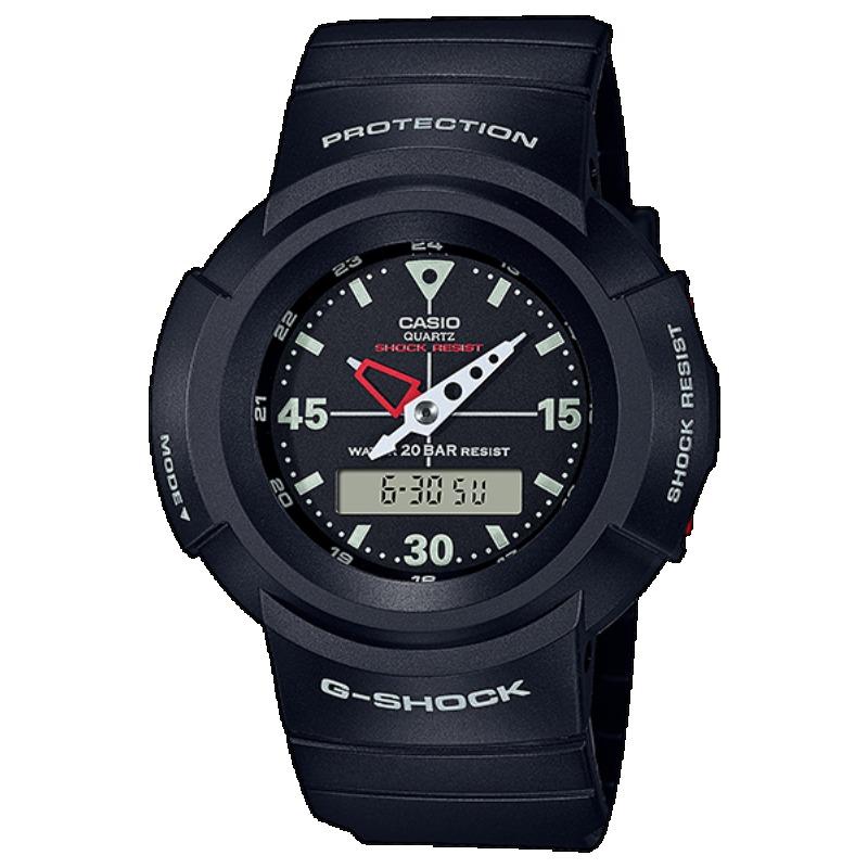 Casio Мужские часы G-SHOCK Аналоговые ударопрочные кварцевые часы из смолы 200 м водонепроницаемые AW-500E-1E
