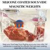 8 Pack Sous Vide Magnetic Weights - Silicone Coated Food Safe Magnets - Universal Design for Keeping Bags Submerged