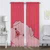 Pink Pig Home Interior Curtains for Living Room Shades Blackout Curtain Tulle for Bedroom Halloween Decoration Partition Kitchen
