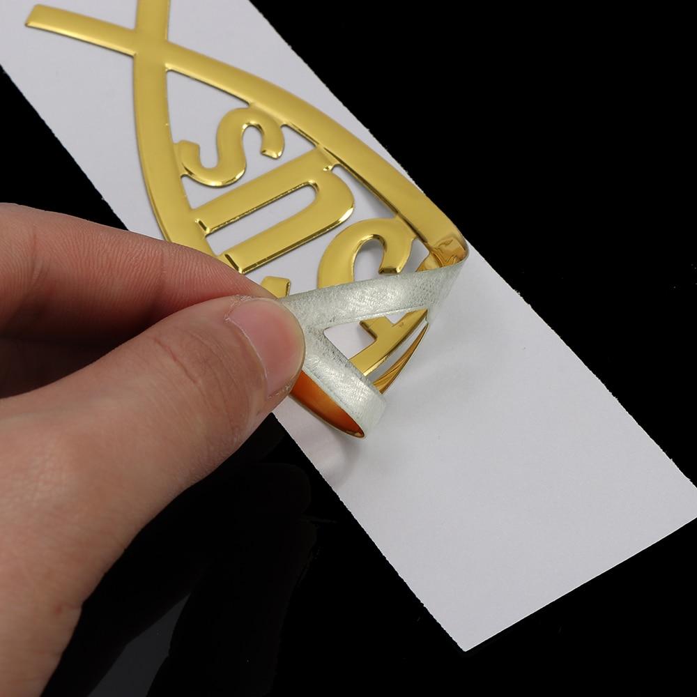 Car Styling Jesus Fish Symbol Logo Car Emblem Badge Sticker Decal Universal 3D Christian Car & Truck Decorative Sticker