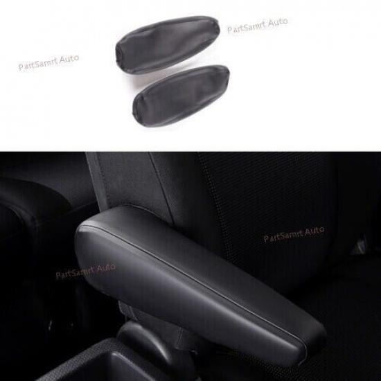2pcs Leather Seat Armrest Cover Trim Black For Toyota FJ Cruiser 2007~12