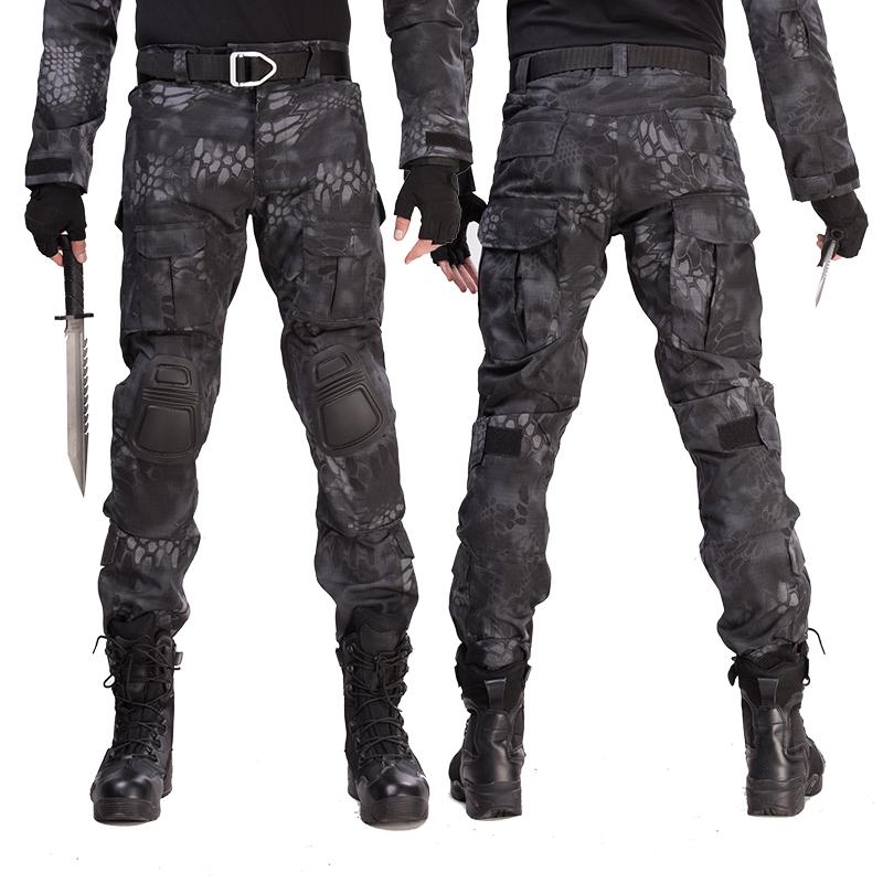 Камуфляжные военные брюки Multicam, износостойкие походные брюки, брюки-карго для пейнтбола с наколенниками, новинка