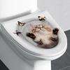 3D Cartoon Vivid Cat Toilet Stickers Cute Animal Dog Squirrel Decals for WC Bathroom Decoration Waterproof Sticekr