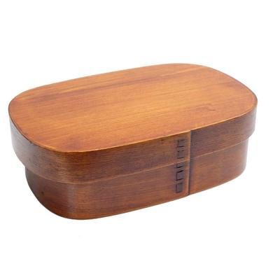 Miyoshi Lacquerware Honpo Магэваппа Бэнто Ямато Одноярусный Натуральный для Мужчин и Женщин Коробка, Стиль, Овальный, Ярусный, 700 мл, Коричневый, Дерево,