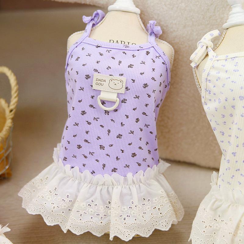 Япония и Южная Корея питомец маленькая собака тедди померанский медведь собачья одежда подтяжки юбка принцессы весна и лето тонкая