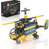 MOULD KING 24048 Мини-конструктор вертолета с соосным ротором, гоночный самолет, строительные блоки, игрушечный вертолет