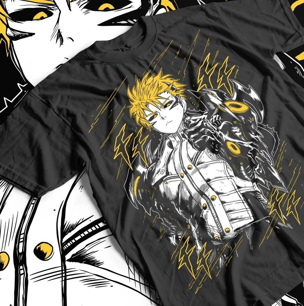 Genos TShirt Anime Unisexga Villain Graphic Tee Unisex Gift Shirt Black