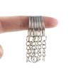 Jewelry DIY Blank Split Metal Keyfob Key Ring Keychain Pendant Holder
