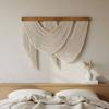 Wall Art Bohemian Wall Decor Wooden Macrame Wall Hanging Handmade Tassel Tapestry  Household