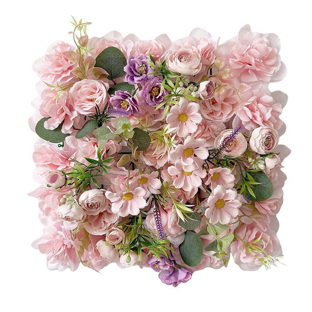 Background Wall Artificial Rose Flower Wall Multicolor Hydrangea Flower Panel  Gift