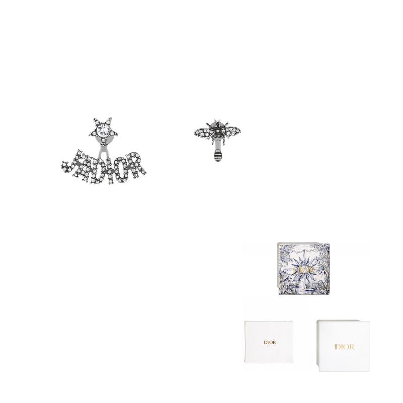 Dior Да Серьги из металла с родиевым покрытием Серебряные Серьги для женщин E0640ADRCY-D909