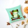 FFrog Aesthetic Cushion Cover Washable Linen Pillowcase Soft  for Daily Sofa Bed Home Room Decor