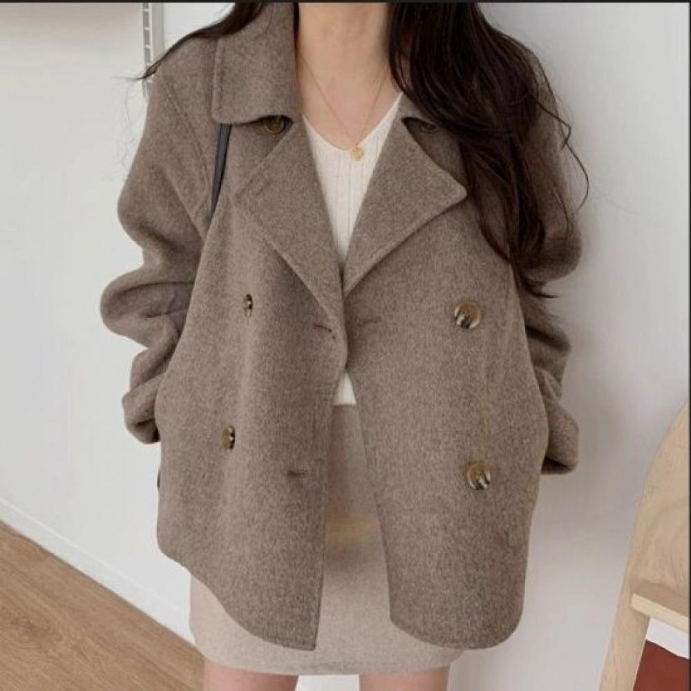 Rellawear Minimal Double Collar Coat 2color Ryfw31