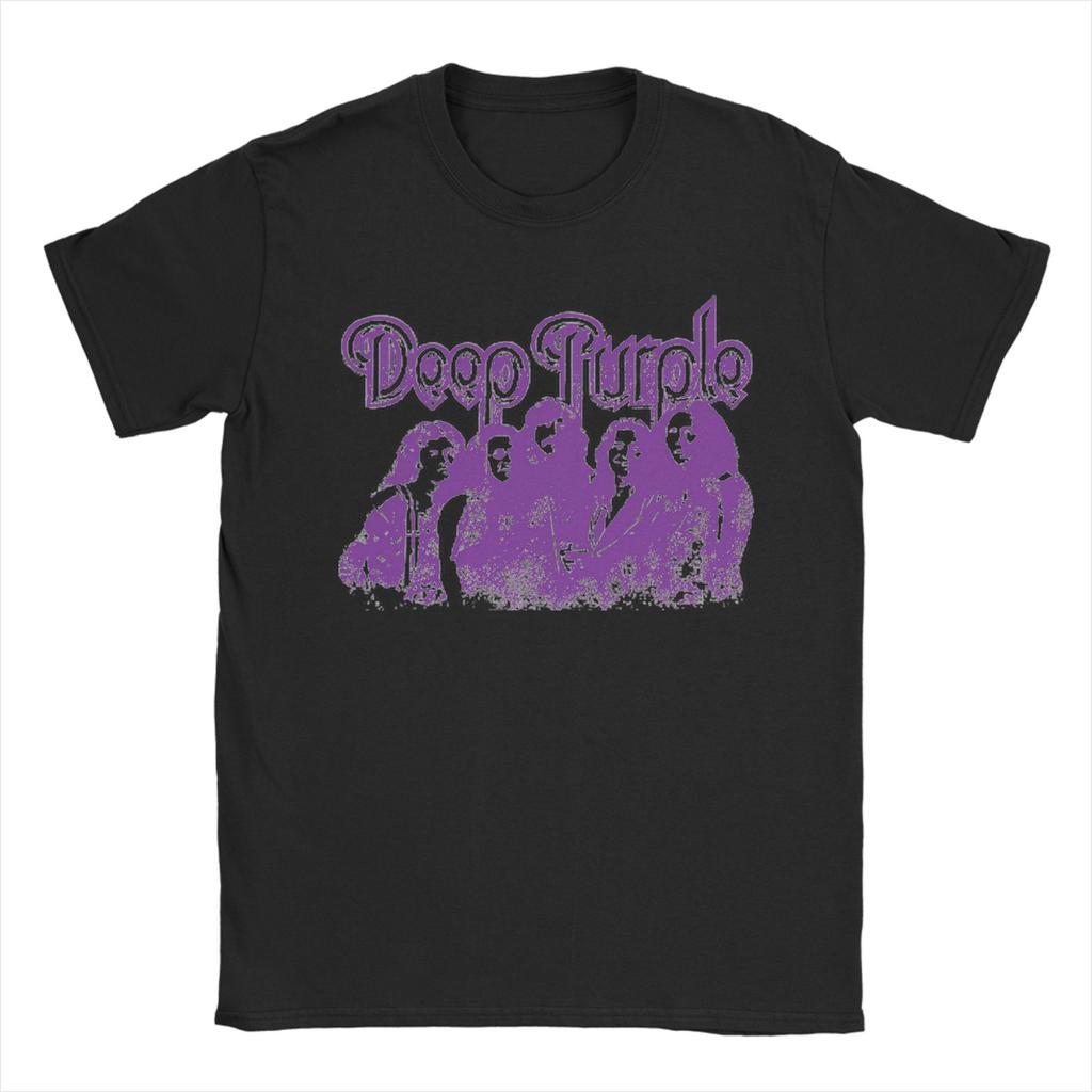 Band Deep Purple Art TShirt Summer Trendy Cool TShirts Unisex Cotton O Neck Oversize Top Tees Short Sleeves Y2K Funny Tshirt