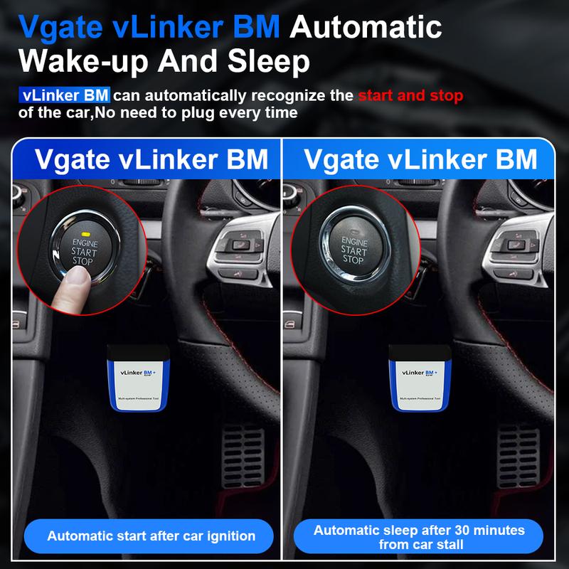 Vgate vLinker BM ELM327 V2.2 For Bimmercode Scanner OBDII Bluetooth 4.0 OBD 2 OBD2 Car Diagnostic ELM 327 V1 5 Auto Tool